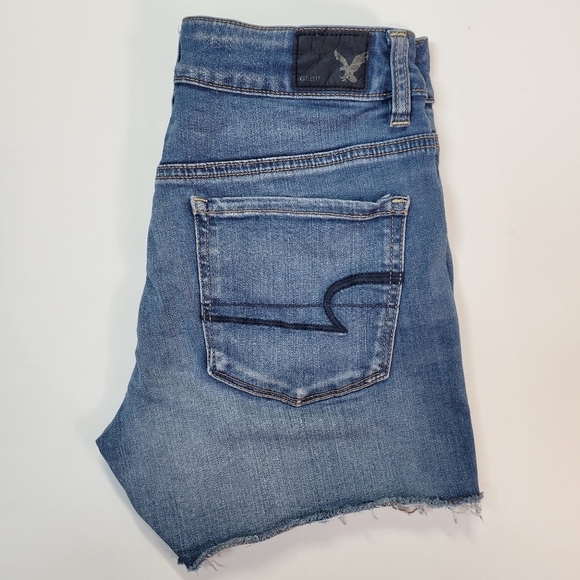 American Eagle Outfitters Hi-Rise Shortie Denim Shorts Cutoffs 4 - Picture 2 of 8